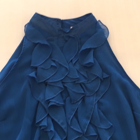 Xhilaration Blouse w/Ruffle Detail - Royal Blue - Picture 2 of 7